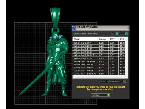 Warrior Pendant 3D Printable Model 3D Druckmodell