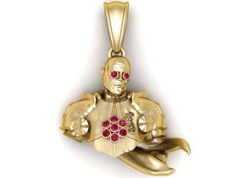 Marvel Comics Pendant 3D Printable Model 3D प्रिंट मॉडल