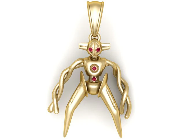 Robot Pendant 3D Printable Model 3D Print Model .c4d .max .obj .3ds .fbx .stl .blend 