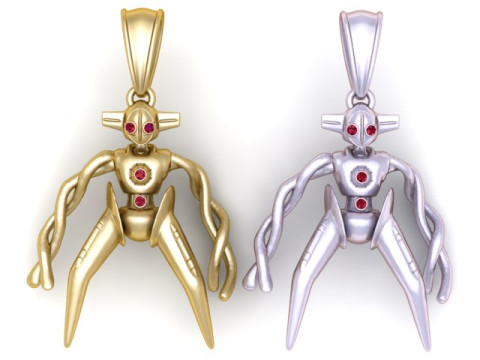 Robot Pendant 3D Printable Model Modello di stampa 3D