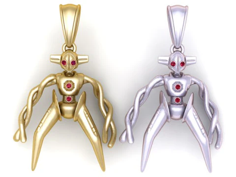 Robot Pendant 3D Printable Model 3D Print Model