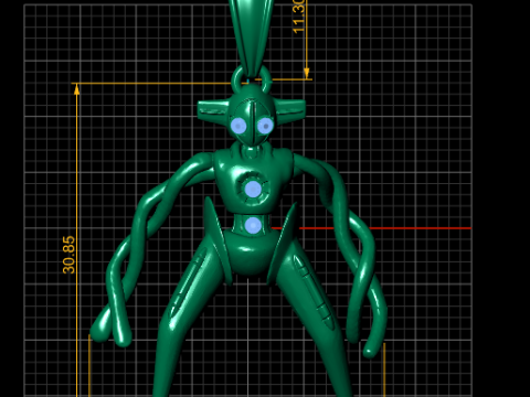 Robot Pendant 3D Printable Model Modello di stampa 3D