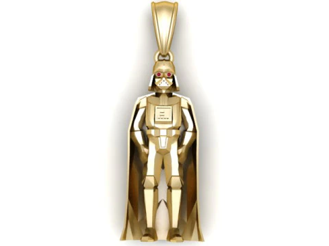 डार्थ वाडर पेंडेंट 3डी प्रिंट करने योग्य मॉडल 3D प्रिंट मॉडल