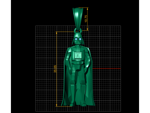 Darth Vader Pendant 3D Printable Model 3D Принт Модель