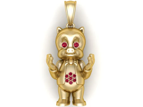 Подвеска в виде свиньи 3D модель для печати 3D Принт Модель