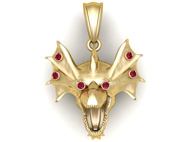 Aurum Draconis 吊坠 3D 打印模型 3D 打印模型 .c4d .max .obj .3ds .fbx .stl .blend