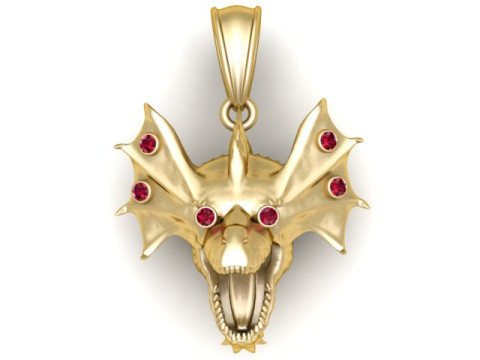 Aurum Draconis Pendant 3D Printable Model 3D 프린트 모델