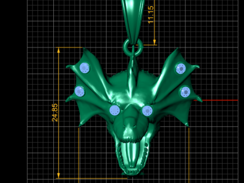 Aurum Draconis 吊坠 3D 打印模型 3D 打印模型