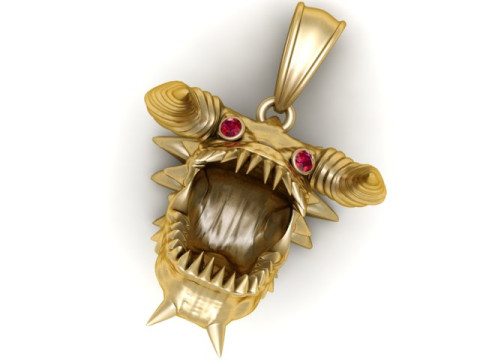 Infernal Jaws Pendant 3D Printable Model 3D printmodel