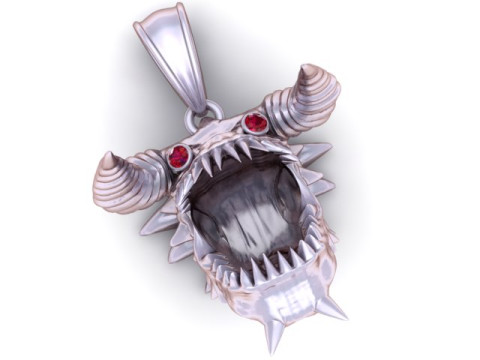 Infernal Jaws Pendant 3D Printable Model 3D printmodel