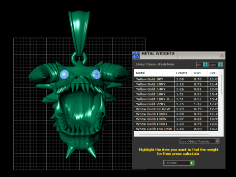 Infernal Jaws Pendant 3D Printable Model 3D printmodel
