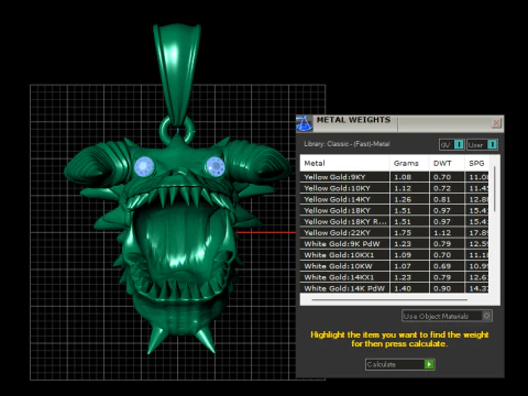 Infernal Jaws Pendant 3D Printable Model 3D Print Model