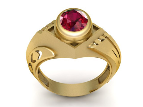 Akar Ruby Ring 3D Printable Model 3D Принт Модель