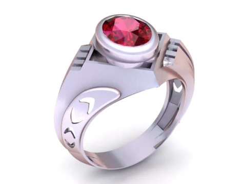 Akar Ruby Ring 3D Printable Model 3D Print Model