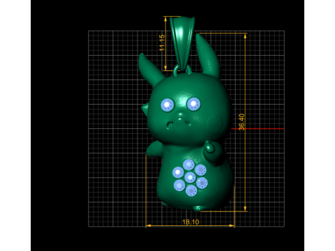 Pikachu Baby Pendant 3D Printable Model 3D printmodel