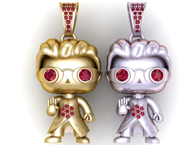 Funko Pop Figure Pendant 3D Printable Model 3D Print Model .c4d .max .obj .3ds .fbx .stl .blend