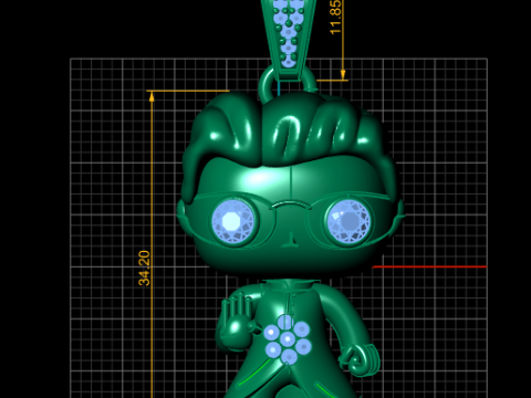 Funko Pop Figure Pendant 3D Printable Model 3D Принт Модель