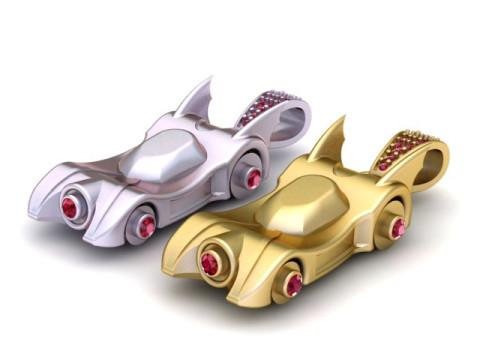 Batman Car Pendant 3D Printable Model Modelo de Impressão 3D