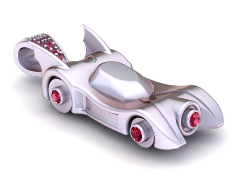 蝙蝠侠汽车挂件 3D 打印模型 3D 打印模型