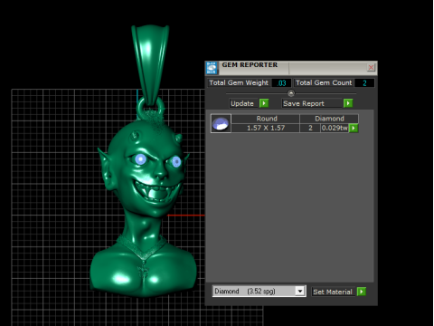 Golden Devil Pendant 3D Printable Model Modelo de impresión 3D