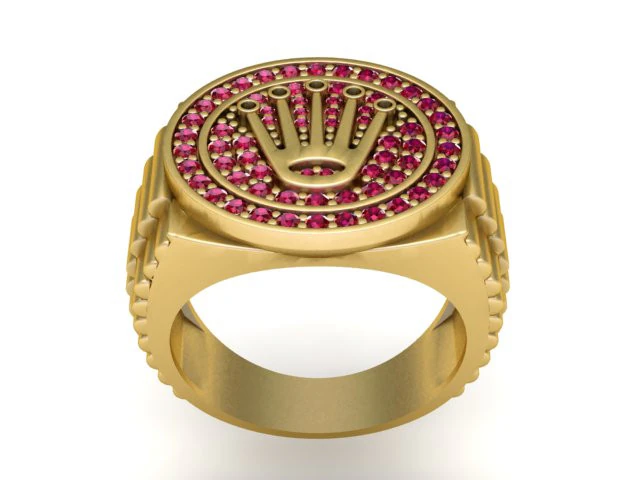 Crown Ring 3D Printable Model 3D Print Model .c4d .max .obj .3ds .fbx .stl .blend 