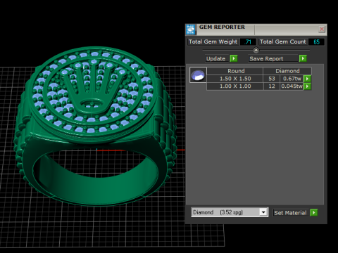 Crown Ring 3D Printable Model Model Cetak 3D