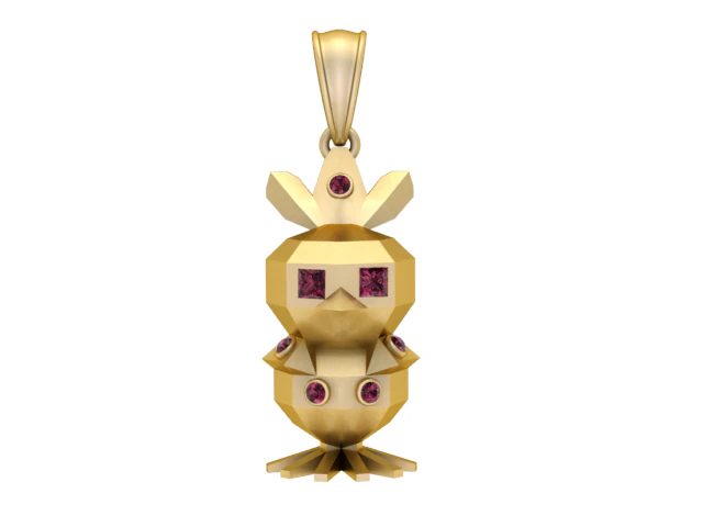 Gilded Golem Pendant 3D Printable Model 3D Print Model .c4d .max .obj .3ds .fbx .stl .blend 