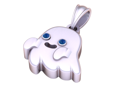 Flying Ghost Pendant 3D Printable Model Modello di stampa 3D