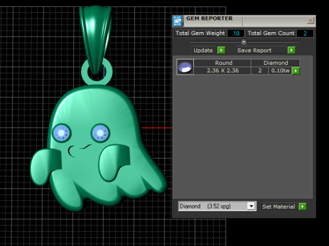 Flying Ghost Pendant 3D Printable Model Modello di stampa 3D