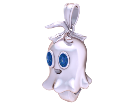 LADY FLYING GHOST PENDANT 3D PRINTABLE MODEL 3D Принт Модель