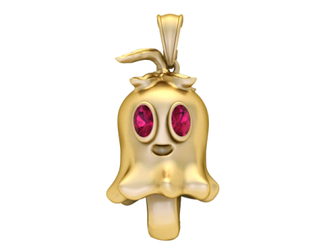 LADY FLYING GHOST PENDANT 3D PRINTABLE MODEL 3D Принт Модель