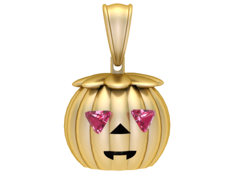 Pumpkin Love Face Pendant 3D Printable Model Modelo de impresión 3D