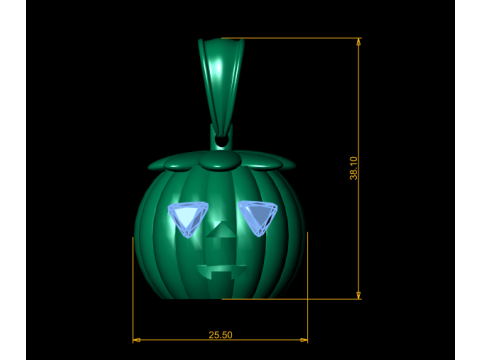Pumpkin Love Face Pendant 3D Printable Model Modelo de impresión 3D