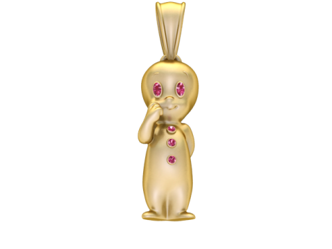 Casper Style Ghost Pendant 3D Printable Model 3D Принт Модель