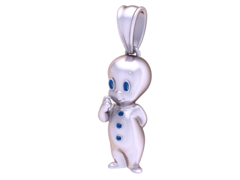 Casper Style Ghost Pendant 3D Printable Model 3D Принт Модель