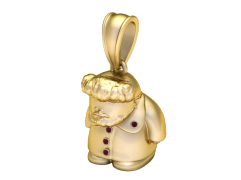 Modello stampabile 3D con ciondolo Babbo Natale Modello di stampa 3D