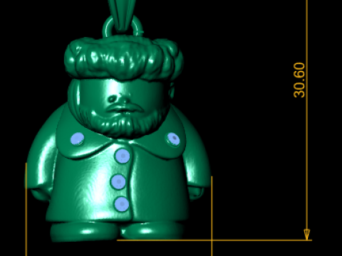 Modello stampabile 3D con ciondolo Babbo Natale Modello di stampa 3D