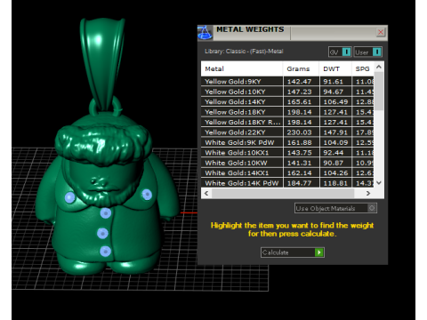 Modello stampabile 3D con ciondolo Babbo Natale Modello di stampa 3D