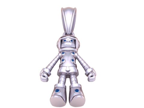 Gold Robot Pendant 3D Printable Model 3D Принт Модель