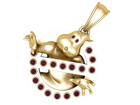 Modello stampabile 3D con ciondolo spettrale scintillante Modello di stampa 3D