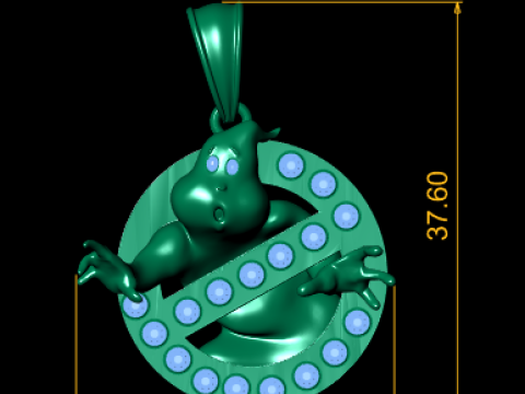 Spooky Sparkle Pendant 3D Printable Model 3D Принт Модель
