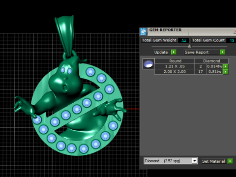 Spooky Sparkle Pendant 3D Printable Model 3D Принт Модель