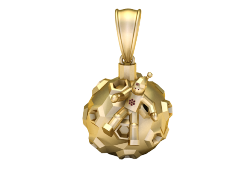 The Voyagers Charm Pendant 3D Printable Model 3D Baskı Modeli