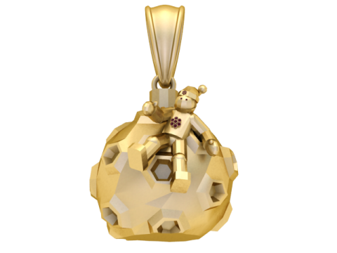 3D-druckbares Modell des Voyagers-Charm-Anhängers 3D Druckmodell