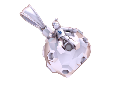 3D-druckbares Modell des Voyagers-Charm-Anhängers 3D Druckmodell