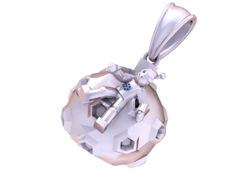 3D-druckbares Modell des Voyagers-Charm-Anhängers 3D Druckmodell