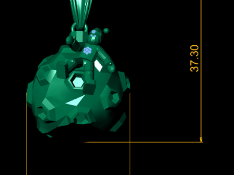 3D-druckbares Modell des Voyagers-Charm-Anhängers 3D Druckmodell