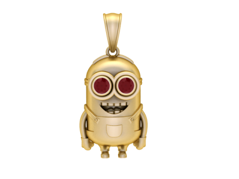 Golden Goggle Guardian Pendant 3D Printable Model 3D Принт Модель