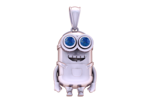 Golden Goggle Guardian Pendant 3D Printable Model 3D printmodel