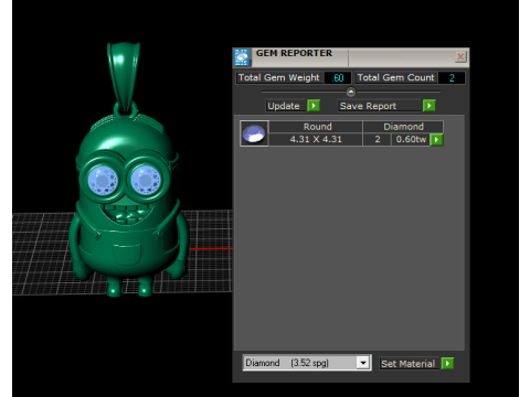 Golden Goggle Guardian Pendant 3D Printable Model 3D printmodel